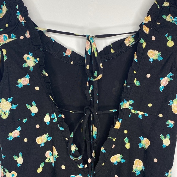 FREE PEOPLE Like A Lady Mini Dress Open Back Sundress Ruffle Sleeve Tie Back - Picture 12 of 13